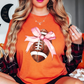 Coquette Football Bow Tee | Groovy Vibes Collection | Unisex Pre-Shrunk T-Shirt