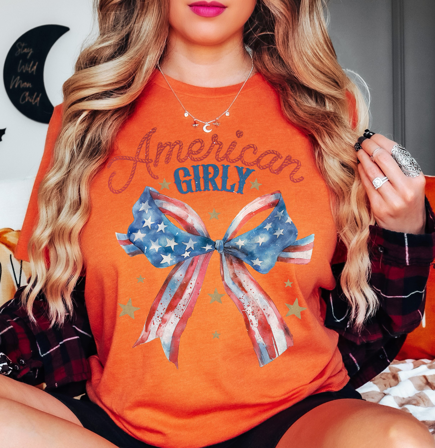 American Girly Tee | Stars and Stripes Collection | Unisex Pre-Shrunk T-Shirt