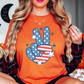 USA Peace Hand Tee | Stars and Stripes Collection | Unisex Pre-Shrunk T-Shirt