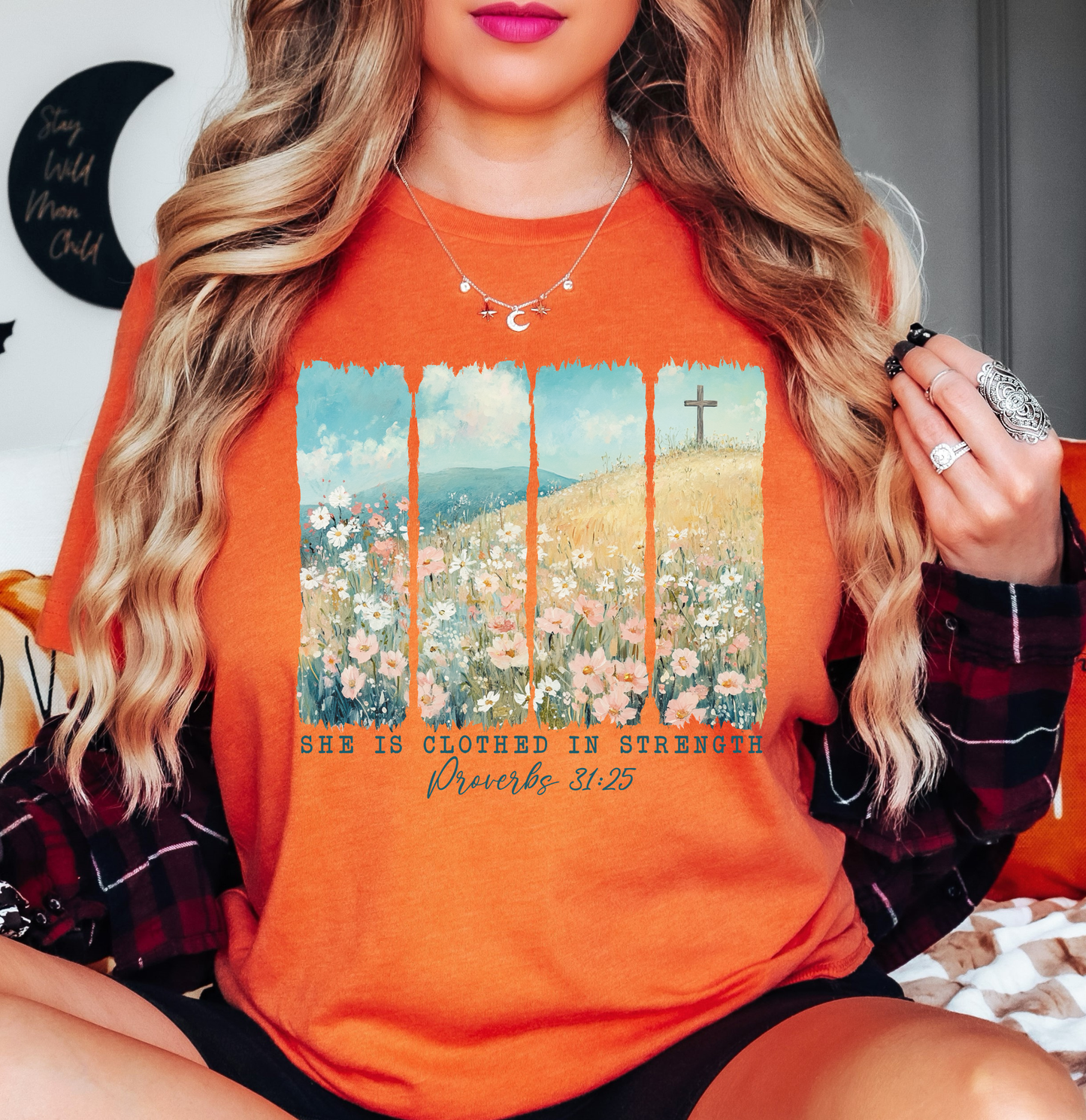 She Is Clothed (Proverbs 31) Tee | Walk By Faith Collection | Unisex Pre-Shrunk T-Shirt