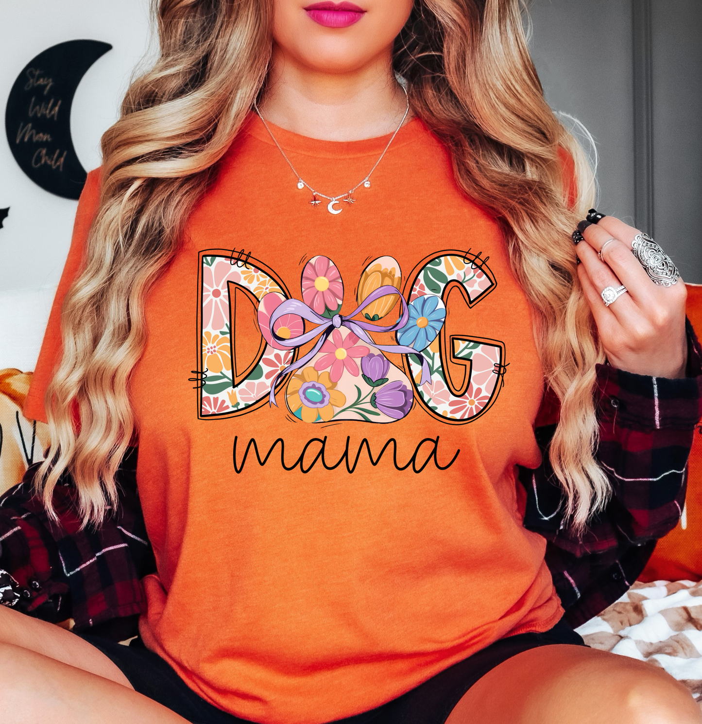 Colorful Dog Mama Tee | Pawsitive Vibes Collection | Unisex Pre-Shrunk T-Shirt