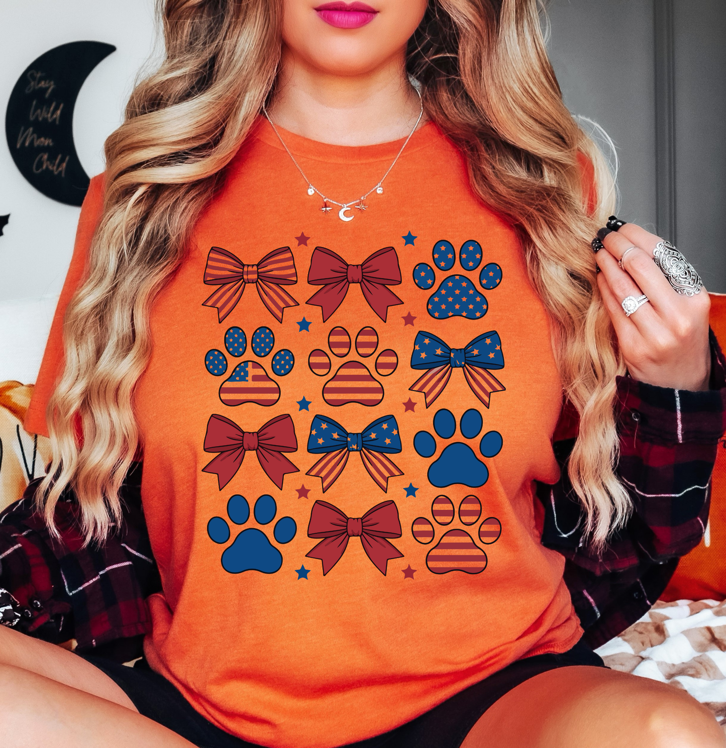 USA Paw Prints Tee | Pawsitive Vibes Collection | Unisex Pre-Shrunk T-Shirt
