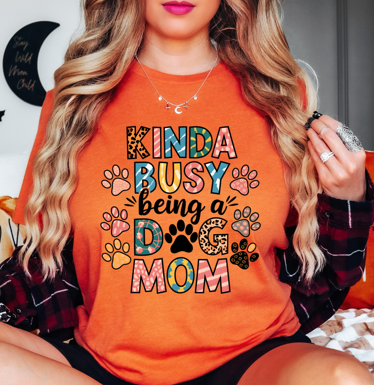 Kinda Busy (Dog Mom) Tee | Pawsitive Vibes Collection | Unisex Pre-Shrunk T-Shirt