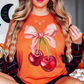 Cute Cherry Bow Tee | Groovy Vibes Collection | Unisex Pre-Shrunk T-Shirt