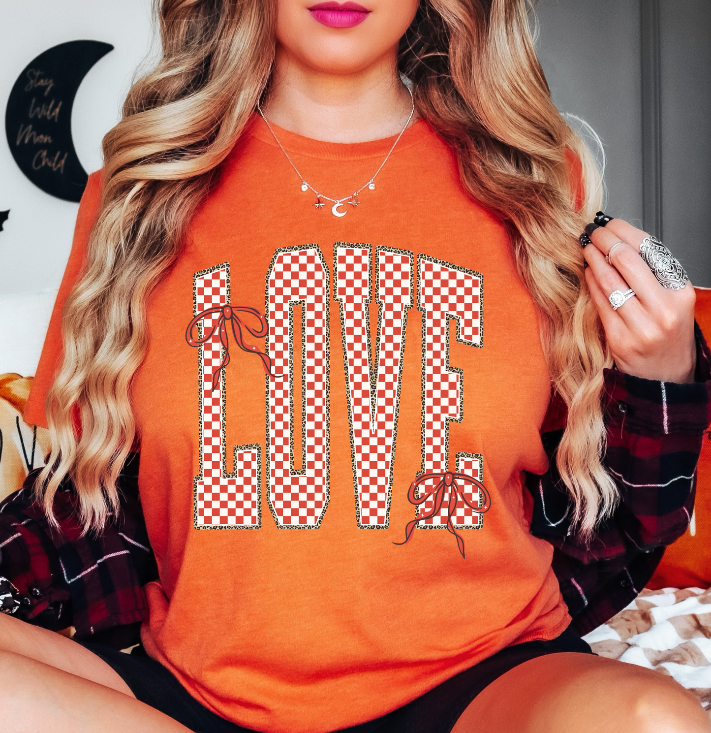 Retro Checkered Love Tee | XoXo Love Collection | Unisex Pre-Shrunk T-Shirt