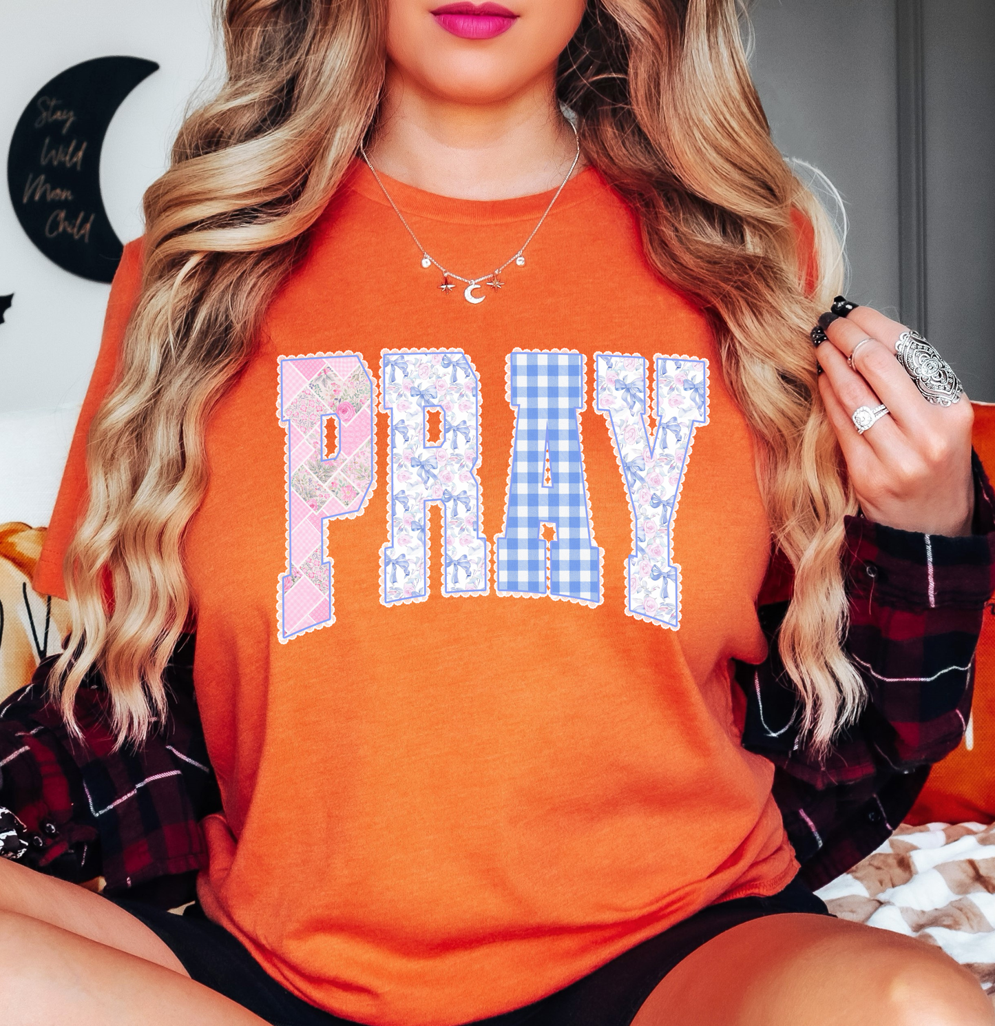 Pray Preppy Coquette Tee | Walk By Faith Collection | Unisex Pre-Shrunk T-Shirt