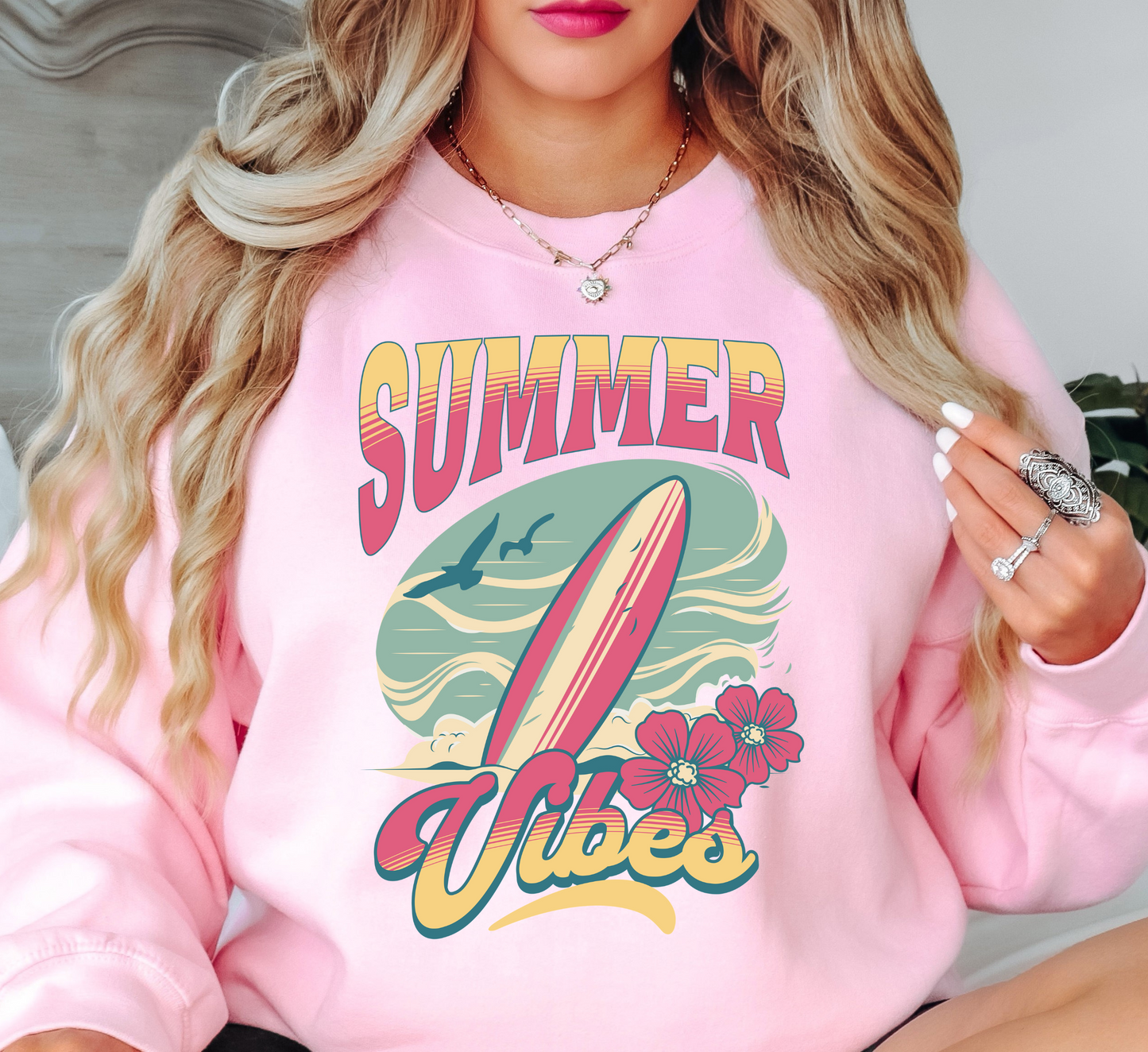 Summer Vibes Sweatshirt | Beach Breeze Collection | Unique Gifts for Family Friends