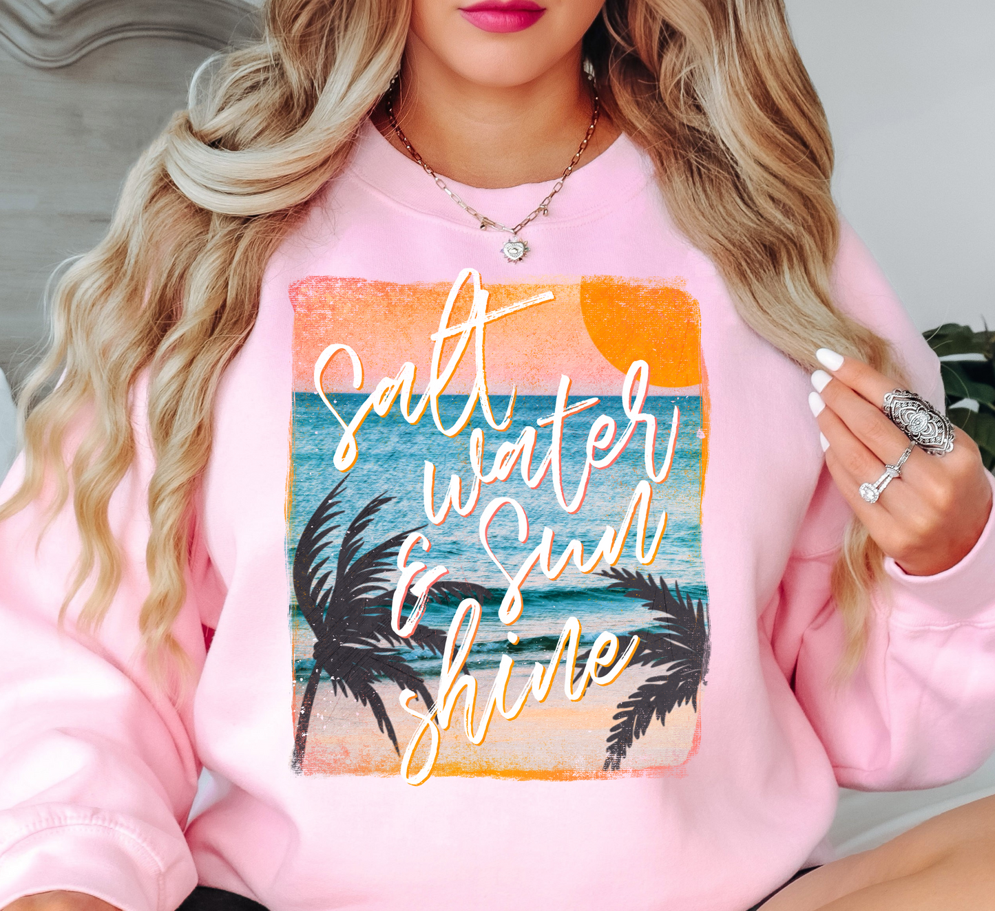 Saltwater and Sunshine Sweatshirt | Beach Breeze Collection | Unique Gifts for Family Friends