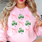 Coquette Bow and Clovers Sweatshirt | Feeling Lucky Collection | Unique Gifts for Family Friends