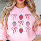 Strawberry and Bows Sweatshirt | Groovy Vibes Collection | Unique Gifts for Family and Friends