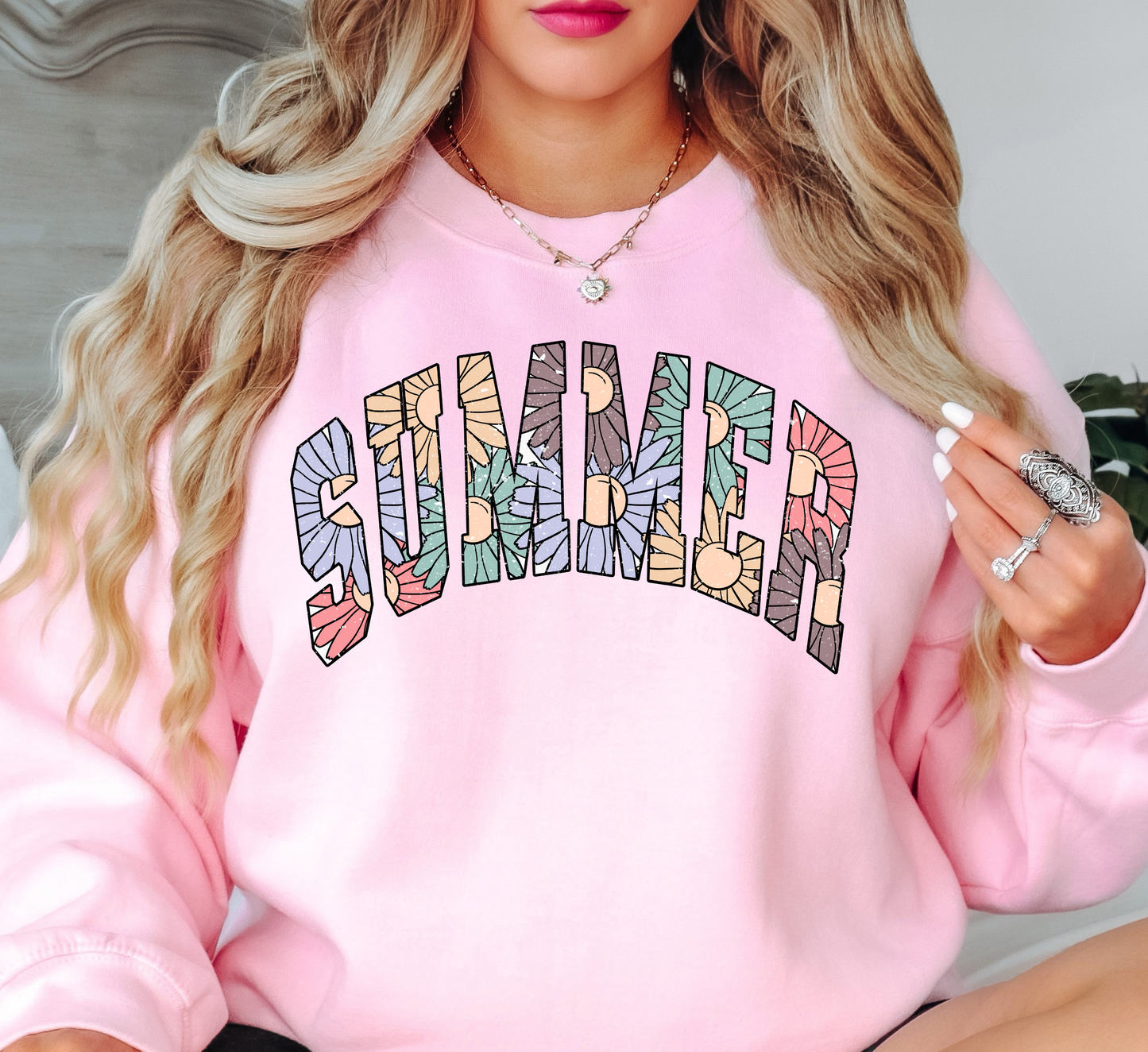 Floral Summer Sweatshirt | Beach Breeze Collection | Unique Gifts for Family Friends