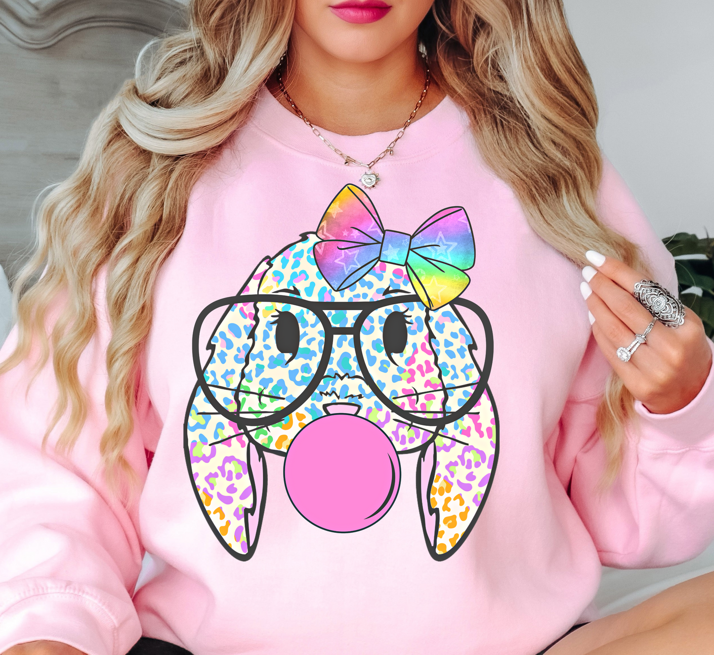 Nerdy Bunny Sweatshirt | Hoppin' Into Spring Collection | Unique Gifts for Family Friends