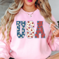Floral USA Sweatshirt | Stars and Stripes Collection | Unique Gifts for Family and Friends