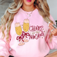 Champagne Cheers To New Year Sweatshirt | New Year Magic Collection | Unique Gifts for Family Friends