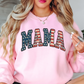 USA Floral Mama Sweatshirt | Mama Mode Activated Collection | Unique Gifts for Family Friends