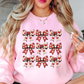 Coquette Bows Red Tan Sweatshirt | XoXo Love Collection | Unique Gifts for Family Friends