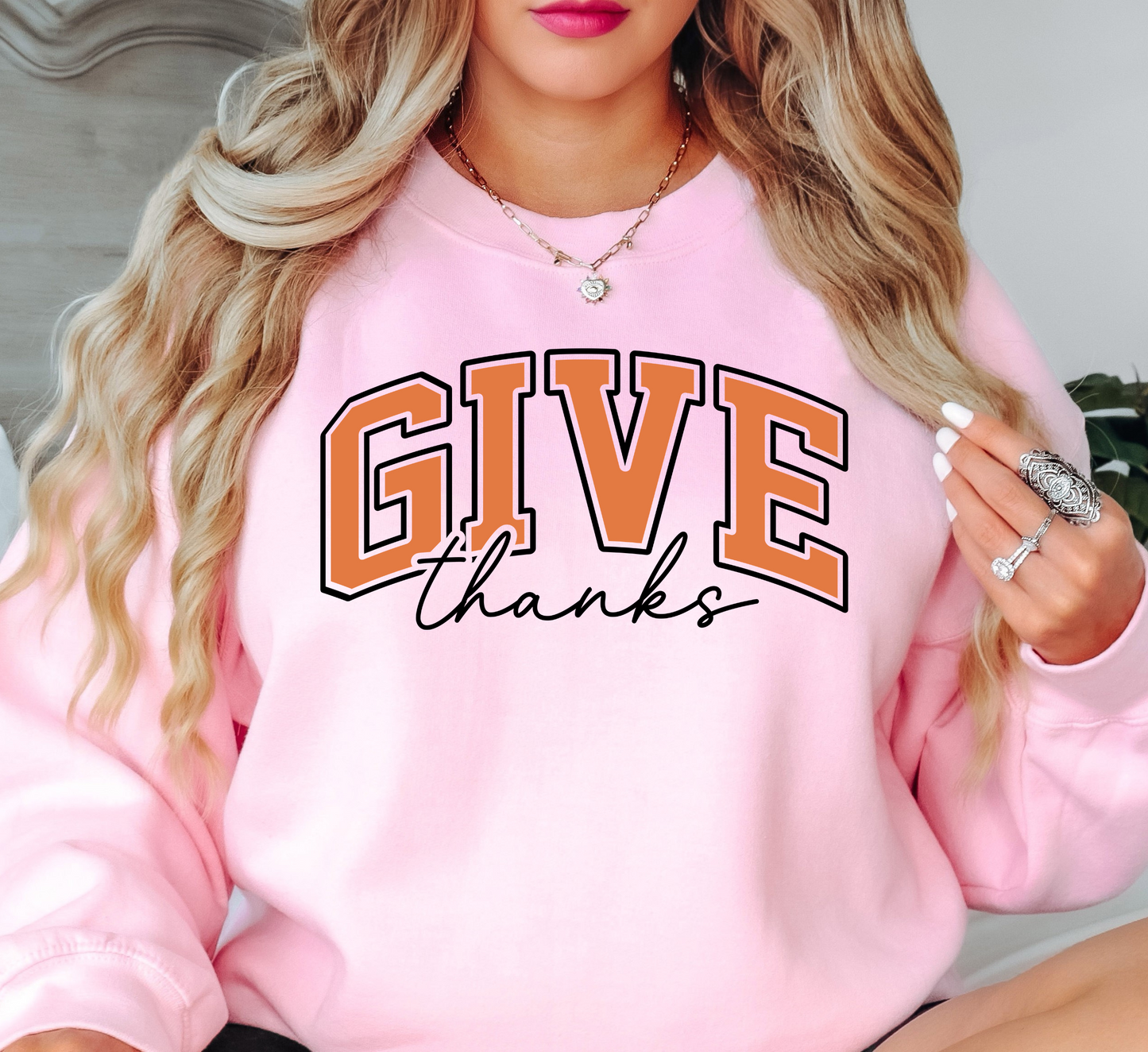 Give Thanks Sweatshirt | Harvest Joy Collection | Unique Gifts for Family Friends