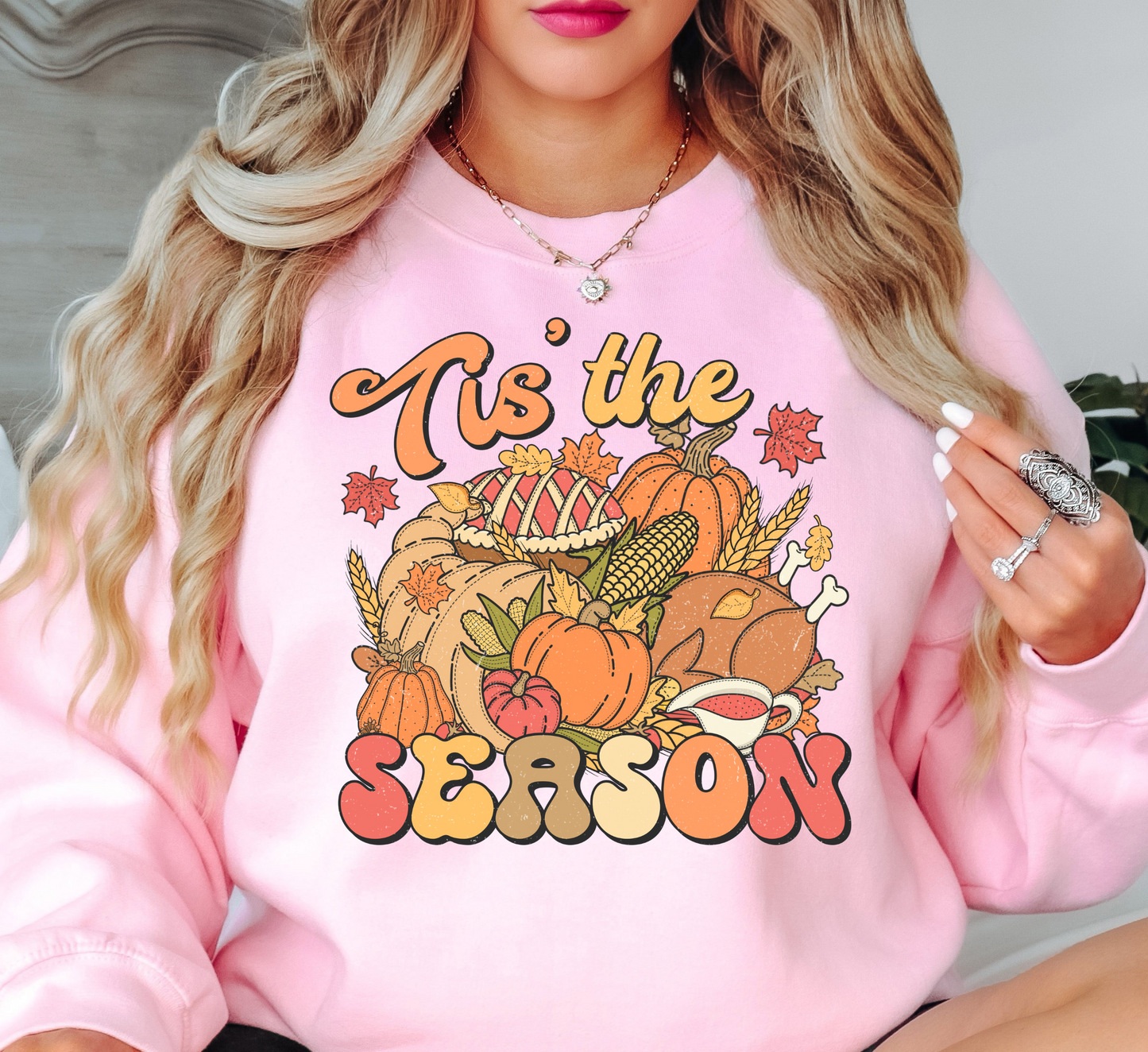 Tis' The Season Thanksgiving Sweatshirt | Harvest Joy Collection | Unique Gifts for Family Friends