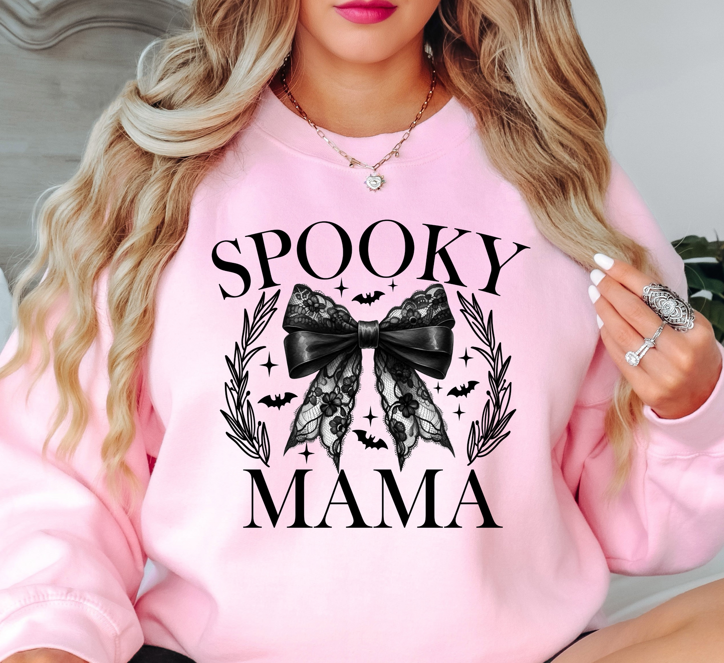 Spooky Coquette Mama Sweatshirt | Mama Mode Activated Collection | Unique Gifts for Family Friends