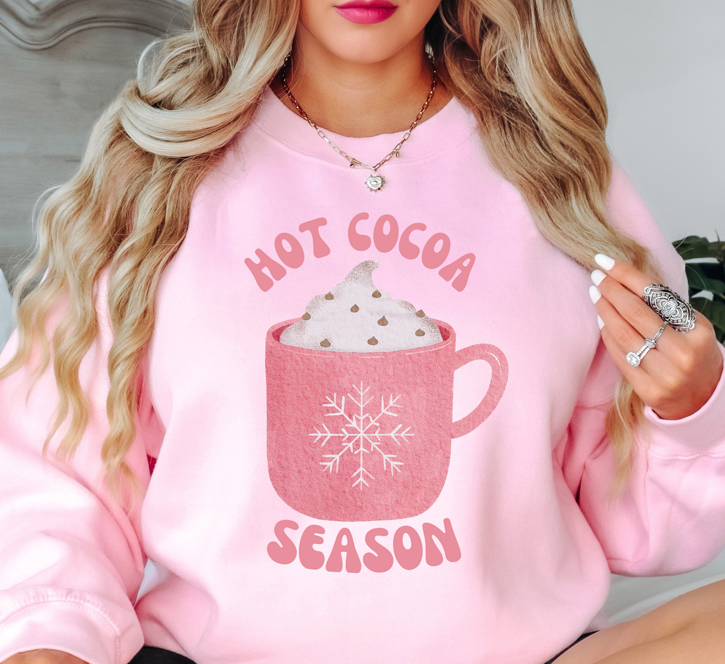 Hot Cocoa Season Sweatshirt | Frosty Chic Collection | Unique Gifts for Family Friends