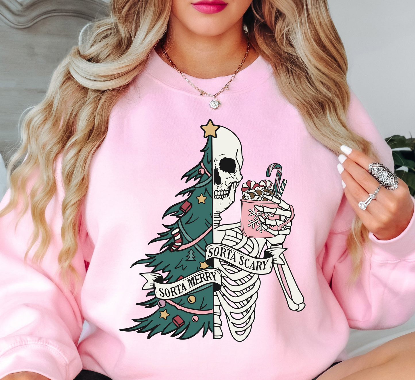 Sorta Merry Sorta Scary Sweatshirt | Tis The Season Collection | Unique Gifts for Family Friends