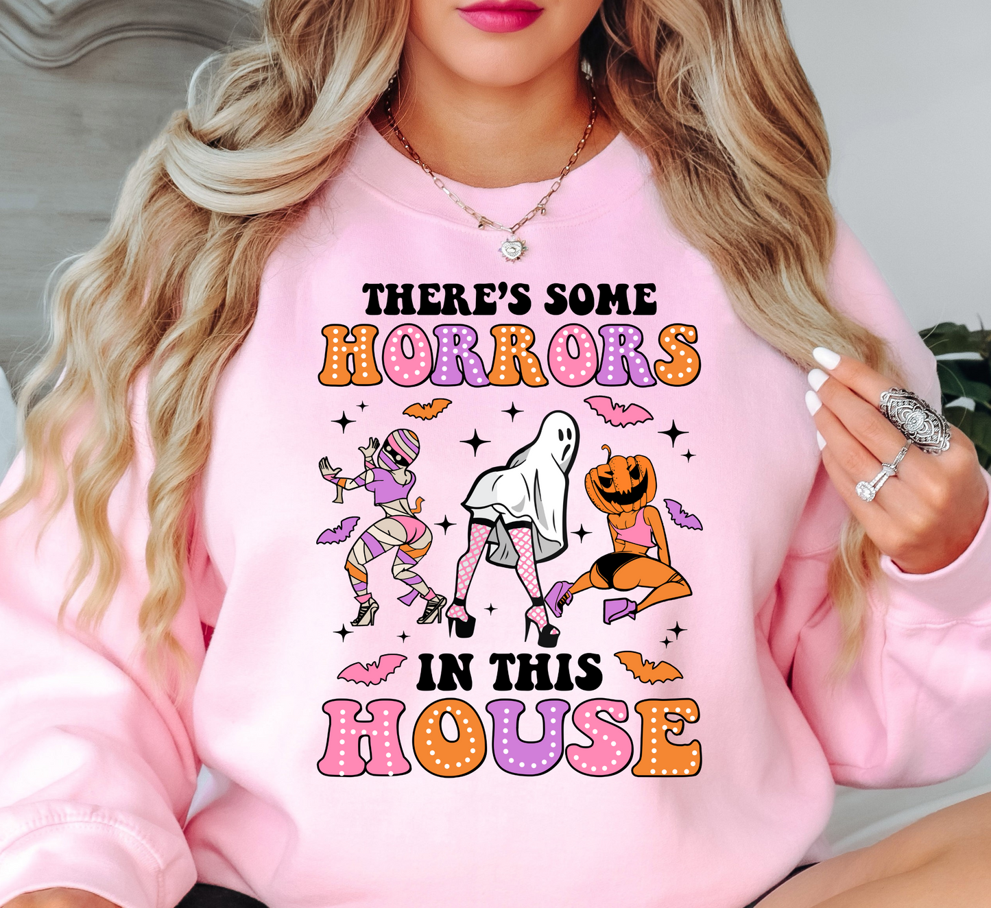 Horrors In This House Sweatshirt | Boo-tiful Vibes Collection | Unique Gifts for Family Friends