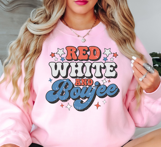 Red White and Boujee Sweatshirt | Stars and Stripes Collection | Unique Gifts for Family and Friends