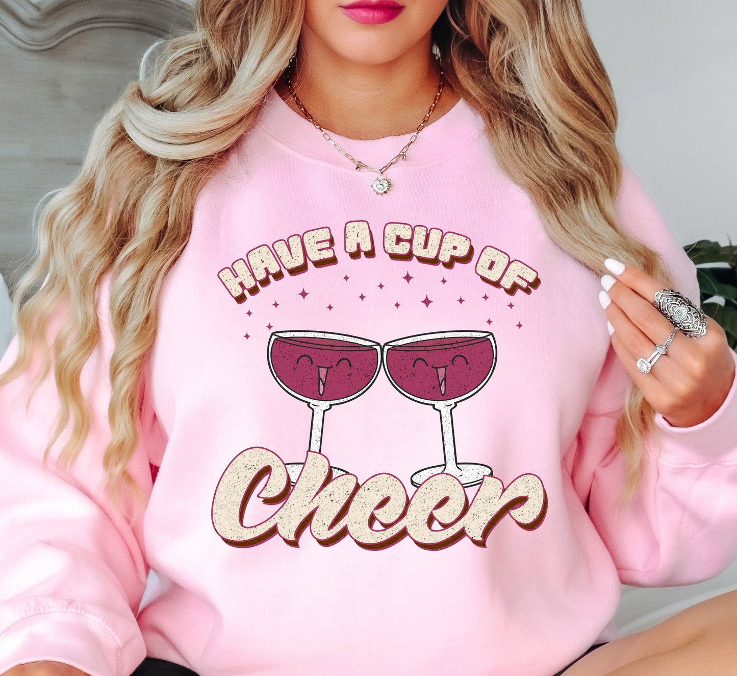 Have a Cup of Cheer Sweatshirt | New Year Magic Collection | Unique Gifts for Family Friends