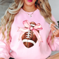 Coquette Football Bow Sweatshirt | Groovy Vibes Collection | Unique Gifts for Family and Friends