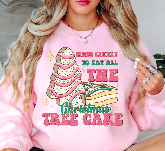 Christmas Tree Cake Sweatshirt | Tis The Season Collection | Unique Gifts for Family Friends