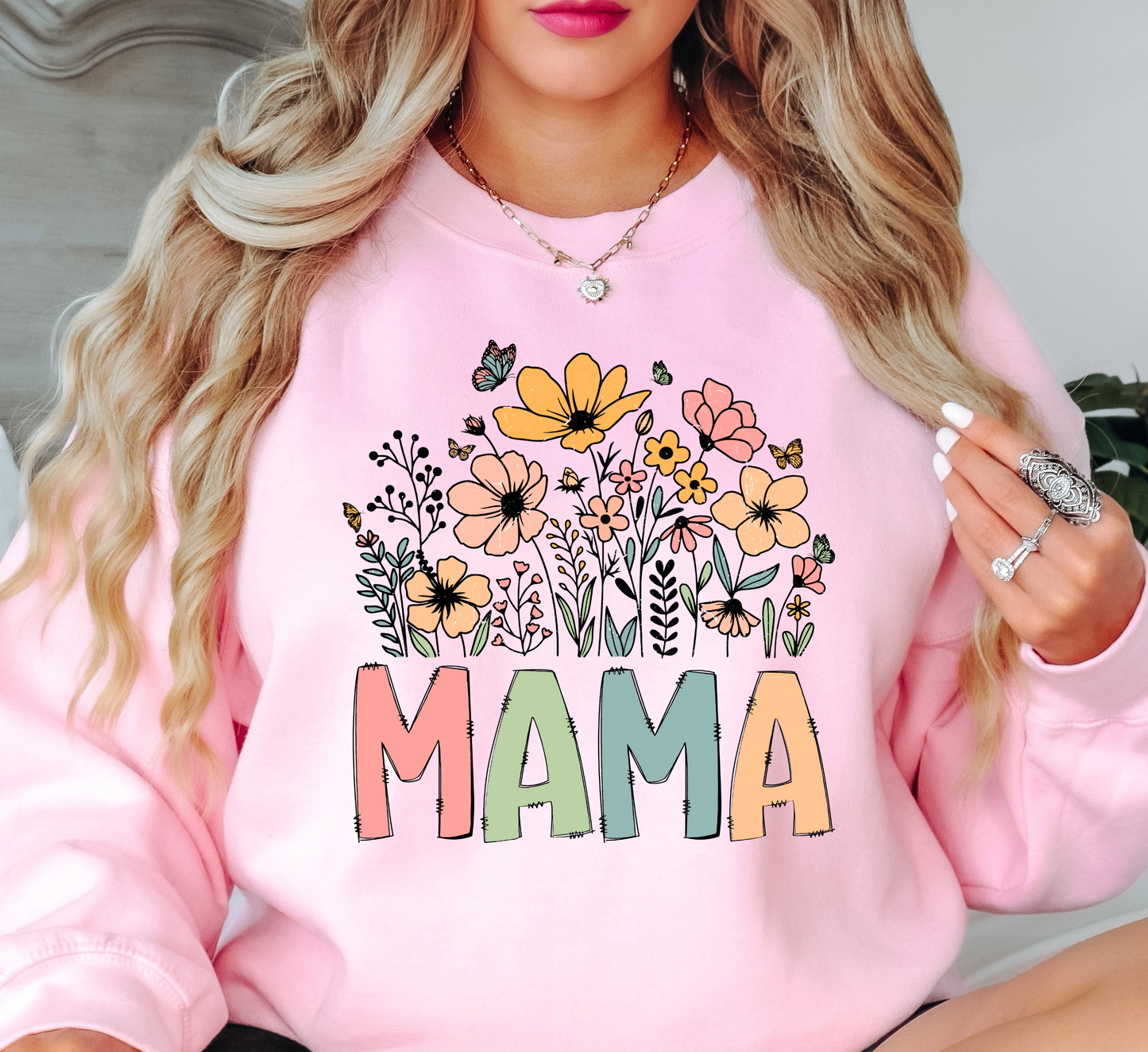 Mama Wildflowers Sweatshirt | Mama Mode Activated Collection | Unique Gifts for Family Friends