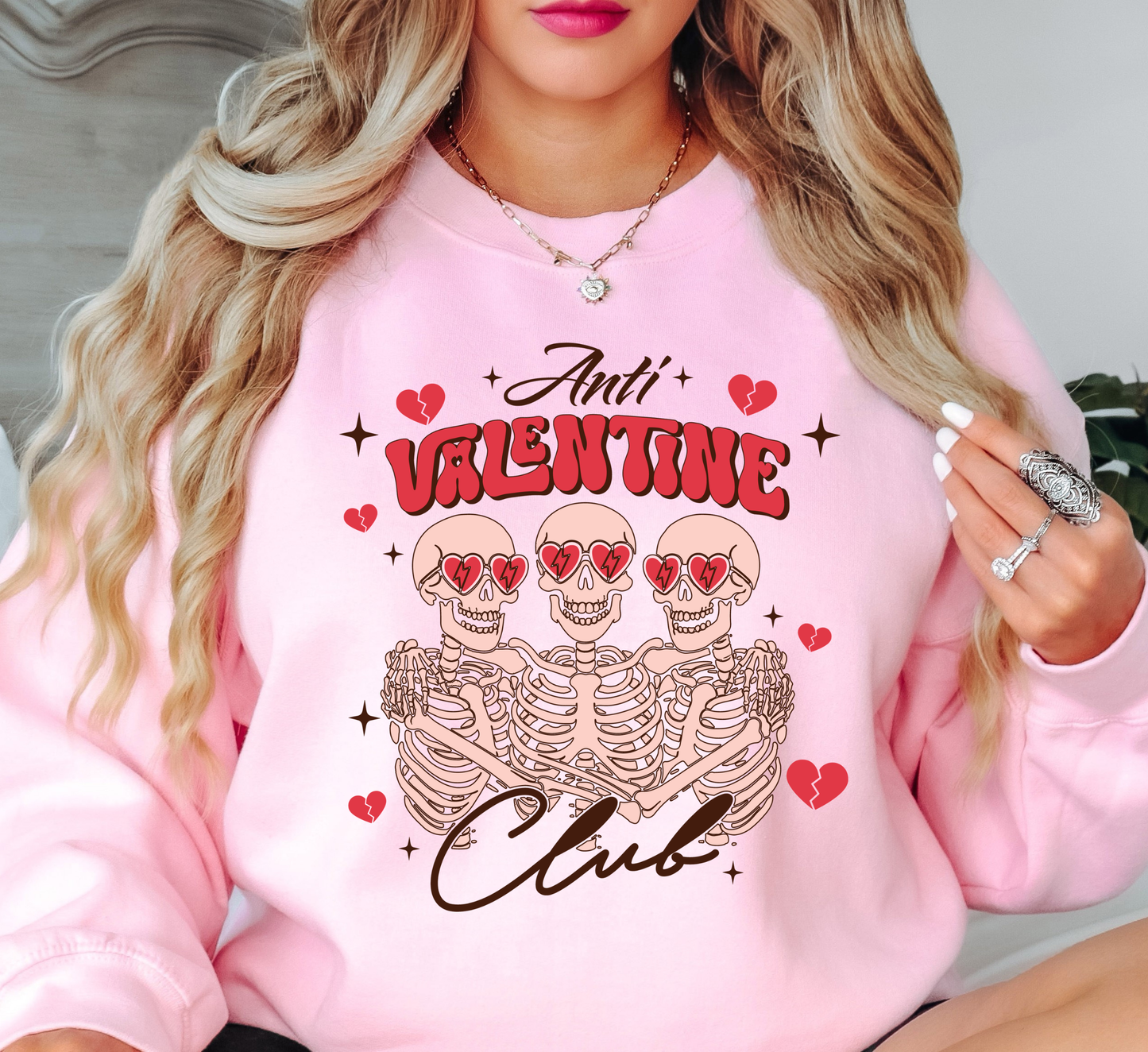 Anti Valentine Club Sweatshirt | XoXo Love Collection | Unique Gifts for Family Friends