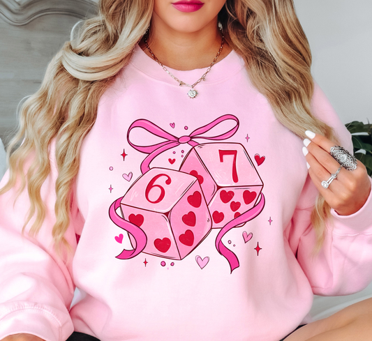 Preppy Six Seven Dice Sweatshirt | XoXo Love Collection | Unique Gifts for Family Friends