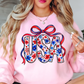 Floral Coquette USA Sweatshirt | Stars and Stripes Collection | Unique Gifts for Family and Friends