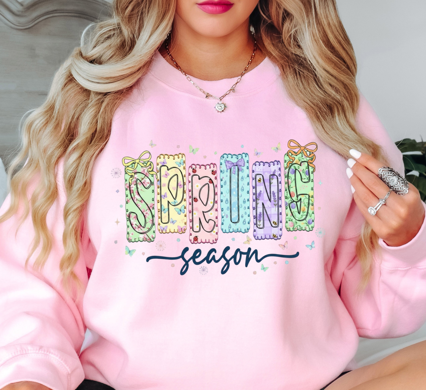 Preppy Spring Season Sweatshirt | Spring Fling Collection | Unique Gifts for Family Friends