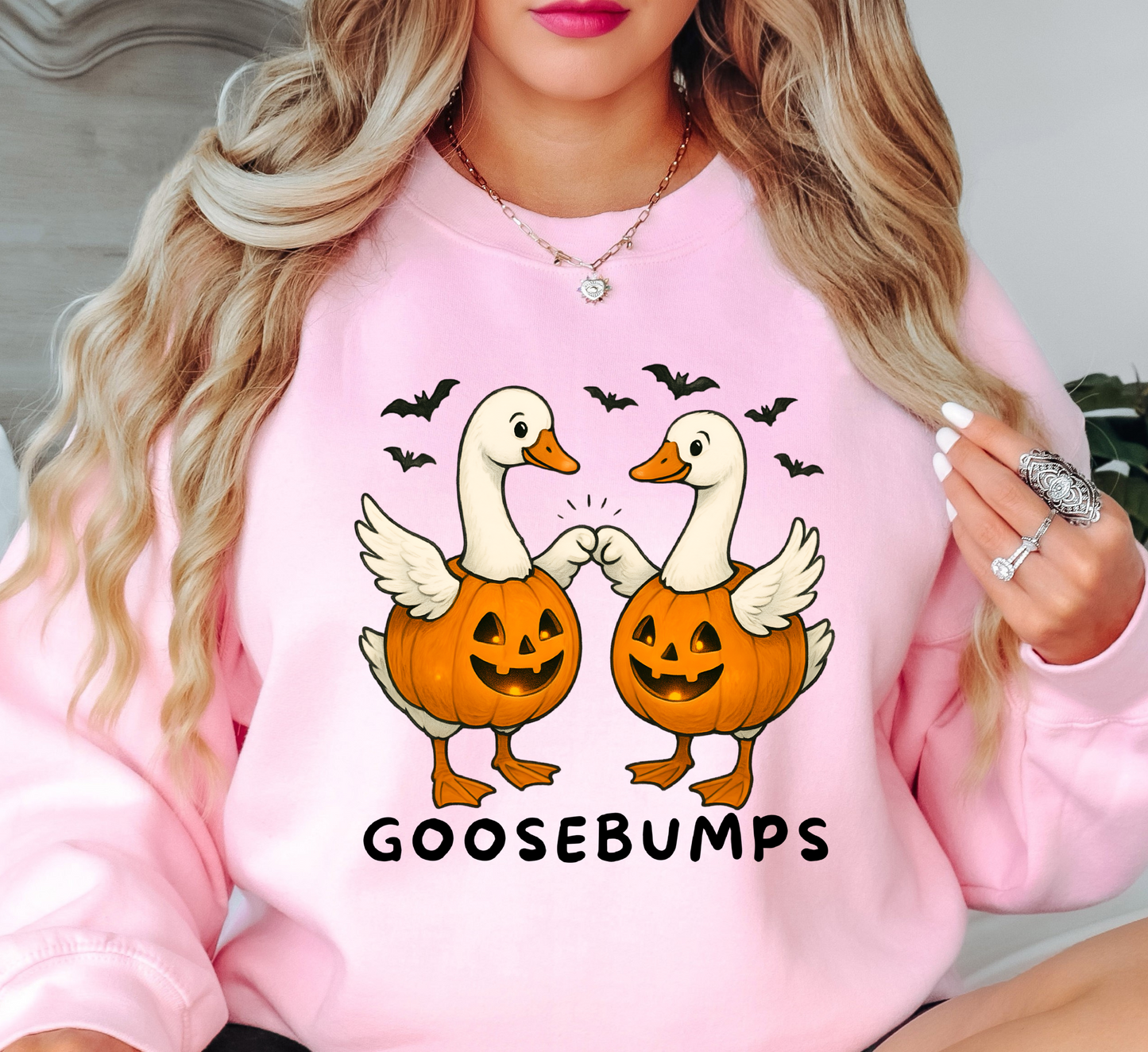 Spooky Goosebumps Sweatshirt | Boo-tiful Vibes Collection | Unique Gifts for Family Friends