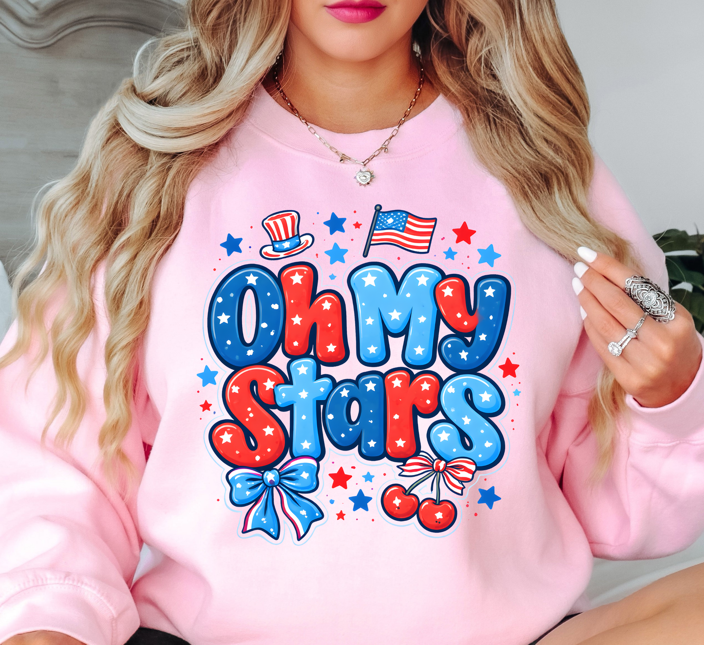 Oh My Stars Sweatshirt | Stars and Stripes Collection | Unique Gifts for Family and Friends