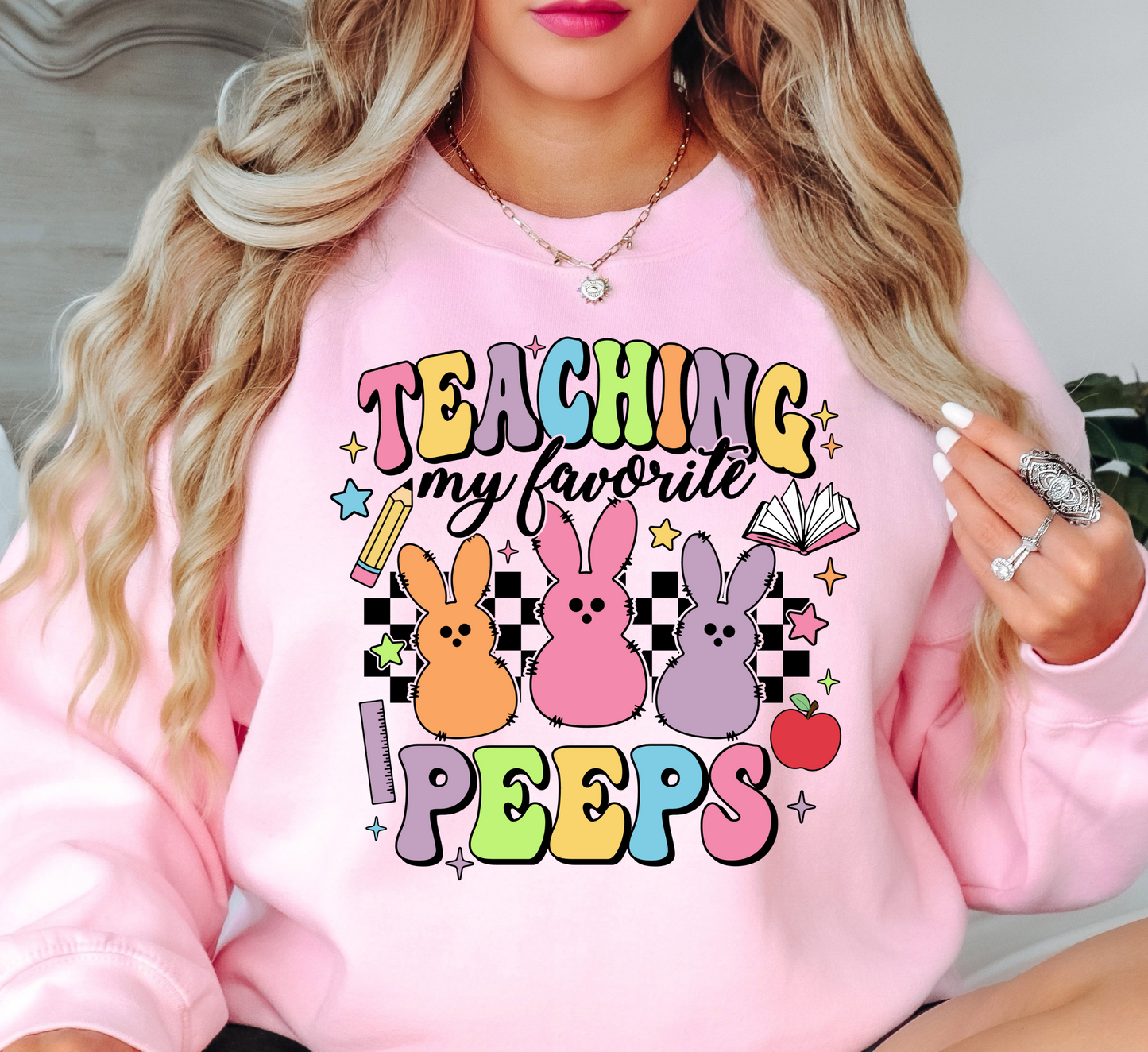 Teaching My Peeps Sweatshirt | Hoppin' Into Spring Collection | Unique Gifts for Family Friends