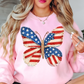 USA Butterfly Sweatshirt | Stars and Stripes Collection | Unique Gifts for Family and Friends