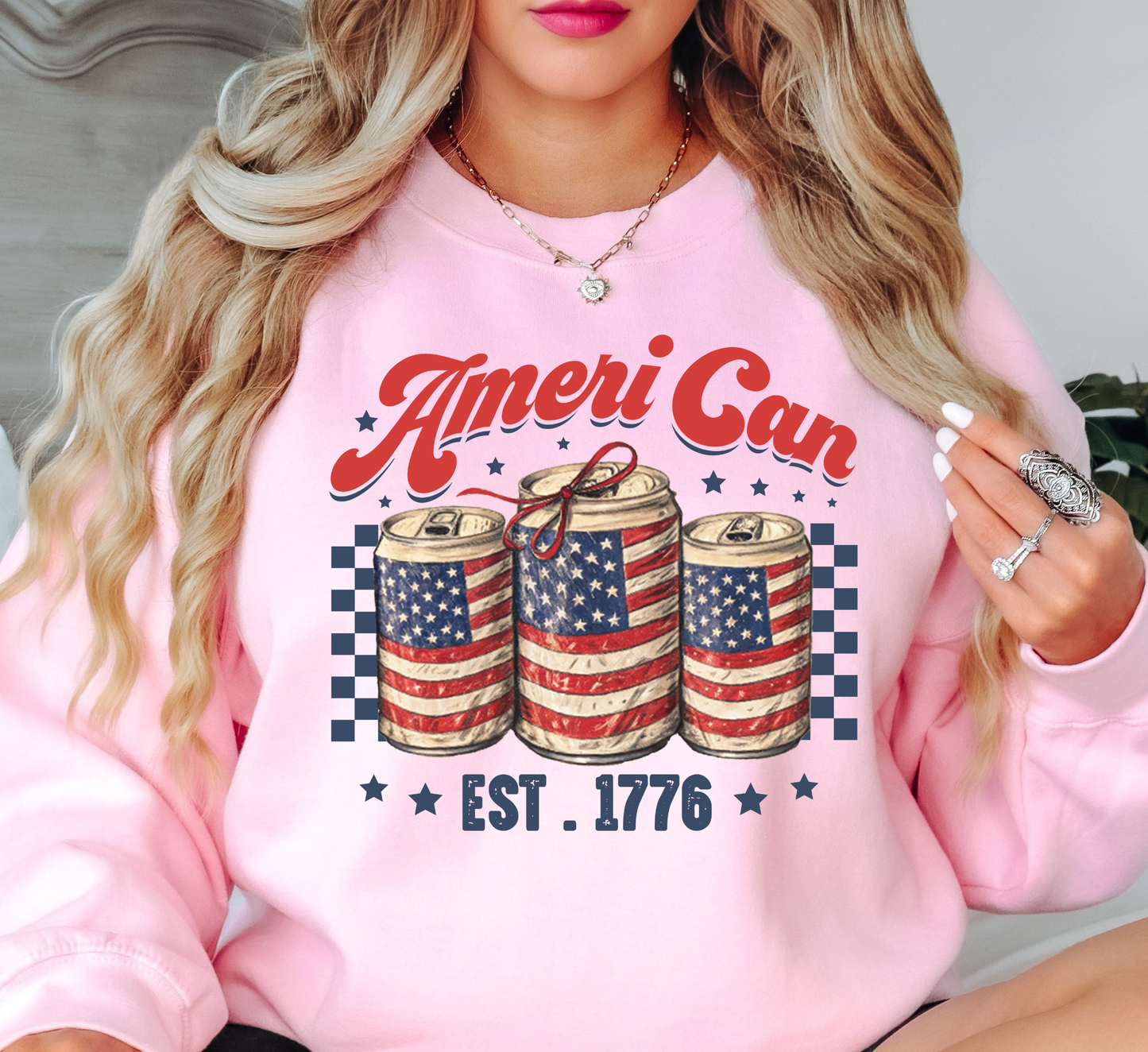 Ameri Can Sweatshirt | Stars and Stripes Collection | Unique Gifts for Family and Friends