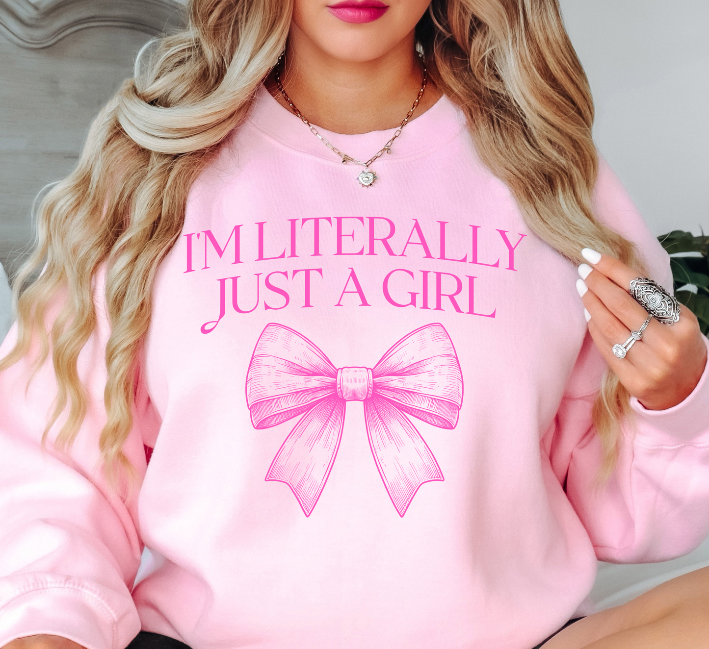 I'm Literally Just A Girl Sweatshirt | Groovy Vibes Collection | Unique Gifts for Family and Friends