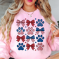 USA Paw Prints Sweatshirt | Pawsitive Vibes Collection | Unique Gifts for Family and Friends