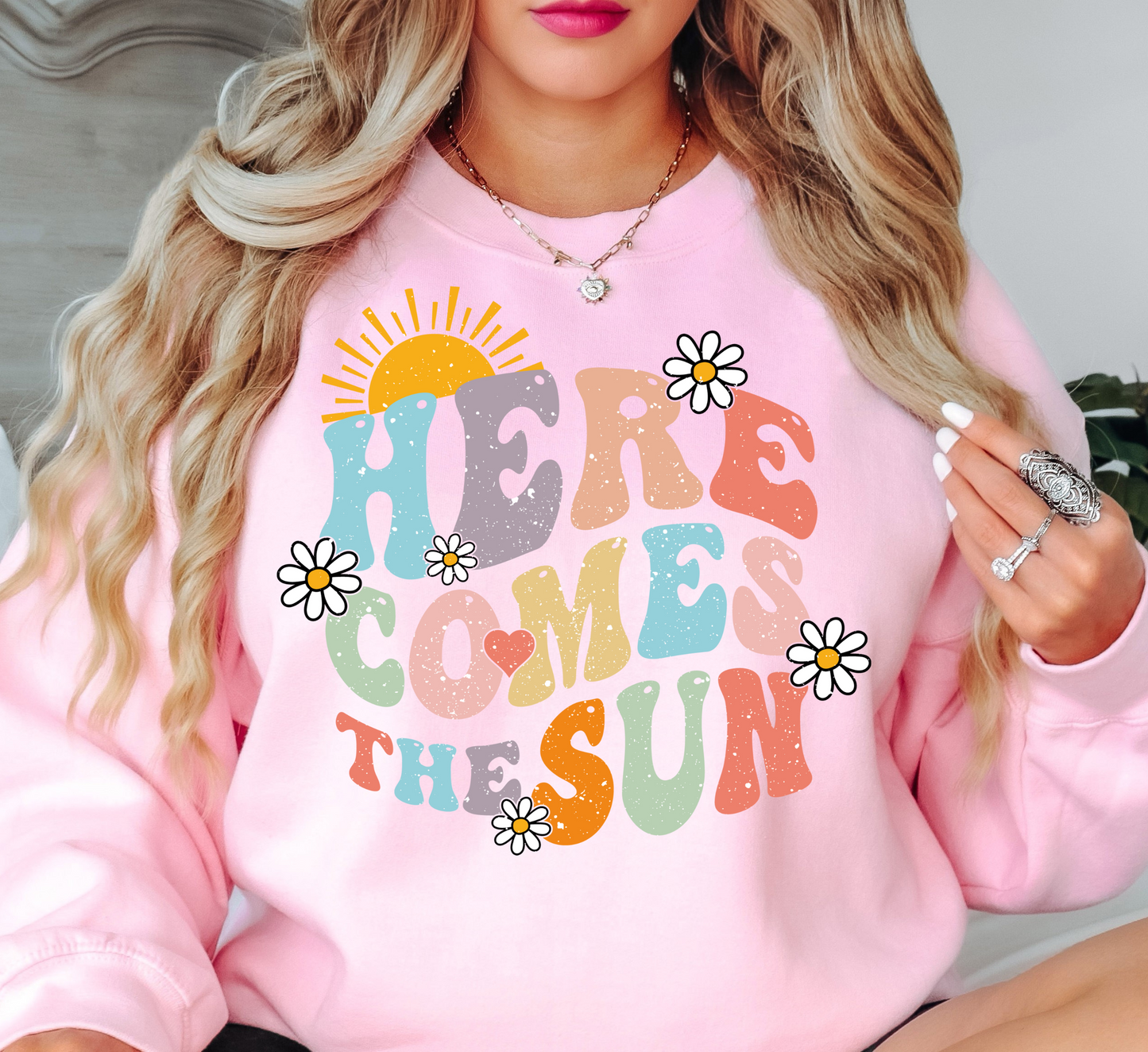 Here Comes The Sun Sweatshirt | Spring Fling Collection | Unique Gifts for Family Friends