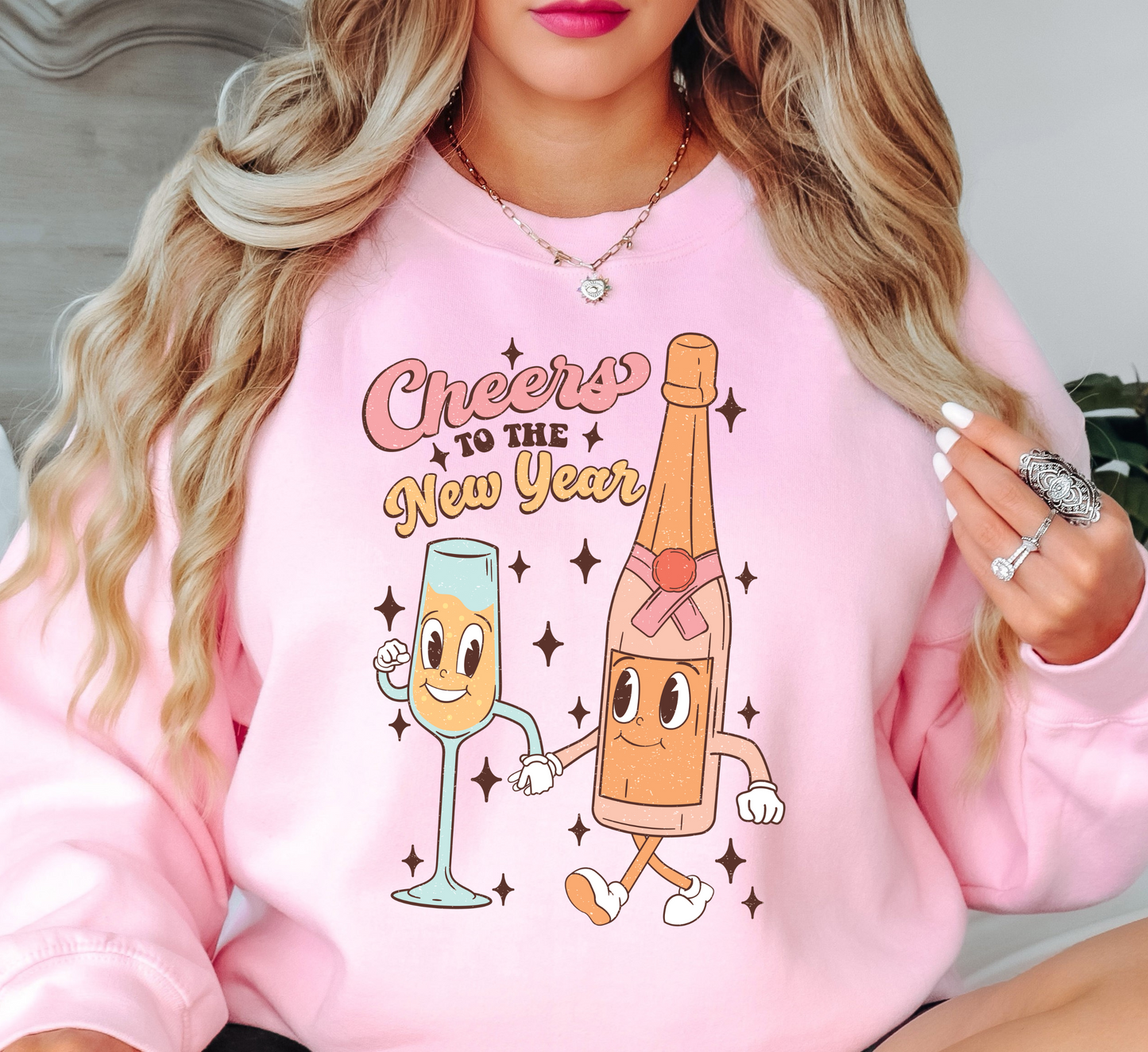 Cheers To The New Year Sweatshirt | New Year Magic Collection | Unique Gifts for Family Friends