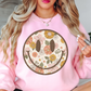 Distressed Floral Smiley Sweatshirt | Spring Fling Collection | Unique Gifts for Family Friends