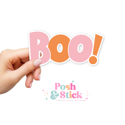 Colorful Boo | Boo-tiful Vibes Clear Vinyl Stickers | Unique Gifts For Family Friends