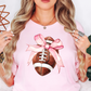 Coquette Football Bow Tee | Groovy Vibes Collection | Unisex Pre-Shrunk T-Shirt