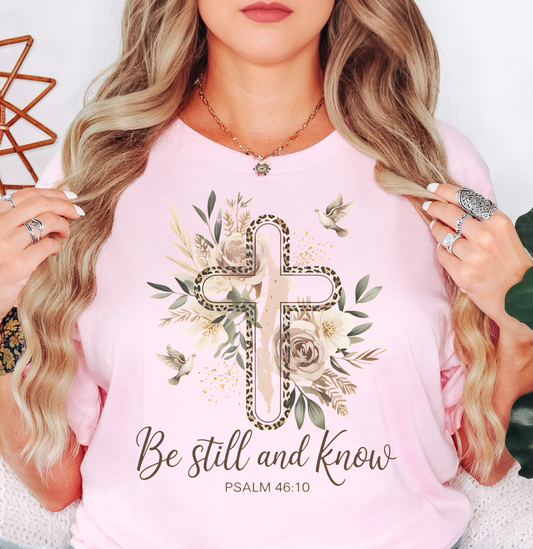 Be Still (Psalm 46:10) Tee | Walk By Faith Collection | Unisex Pre-Shrunk T-Shirt