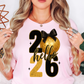 Hello 2026 New Year Tee | New Year Magic Collection | Unisex Pre-Shrunk T-Shirt