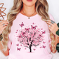 Cherry Blossom Butterflies Tee | Spring Fling Collection | Unisex Pre-Shrunk T-Shirt